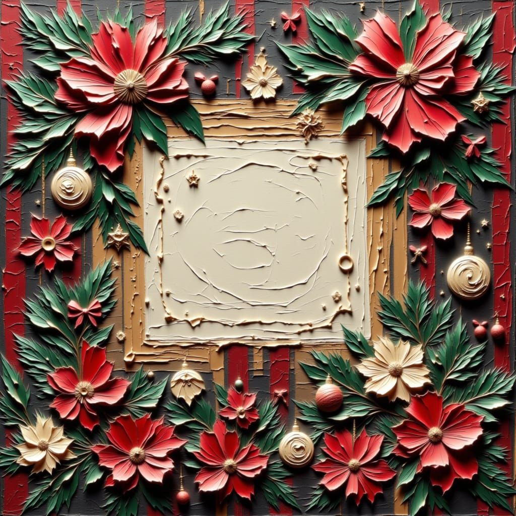 Festive Scrapbook Page with Chalk Art Textures