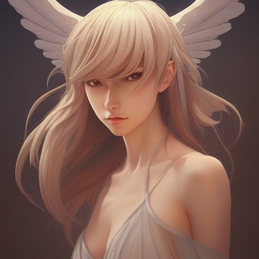 Anime Angel Portrait in Hyperdetailed Style