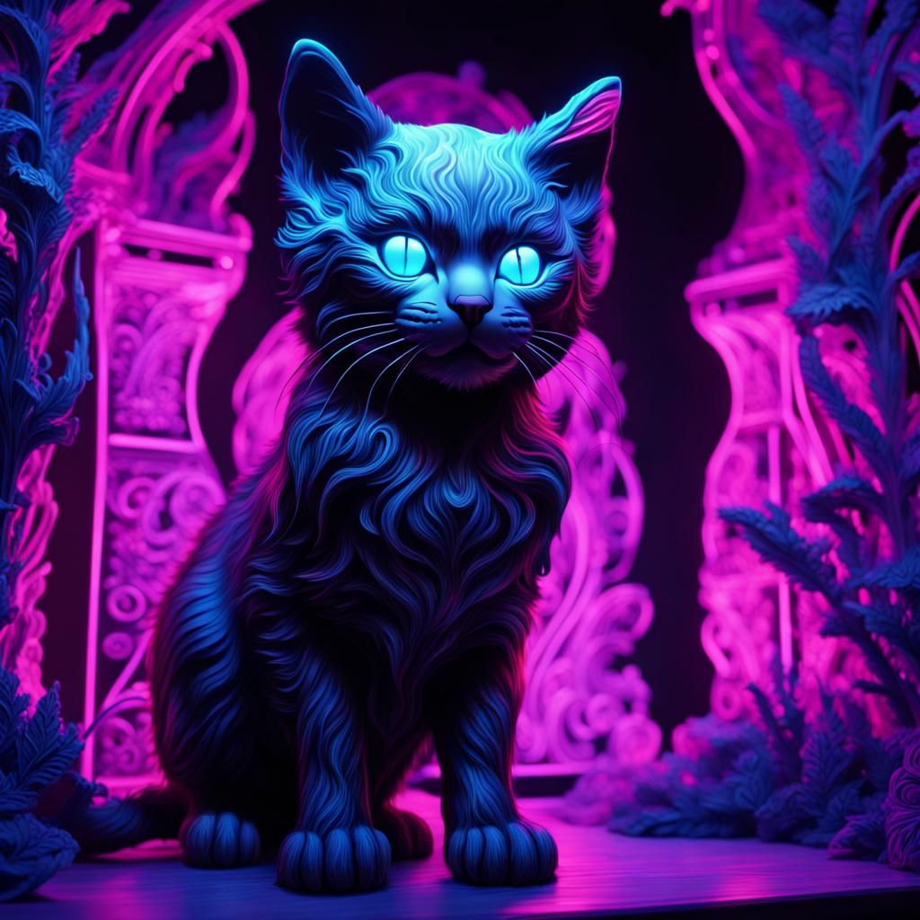 A black light art cat 2