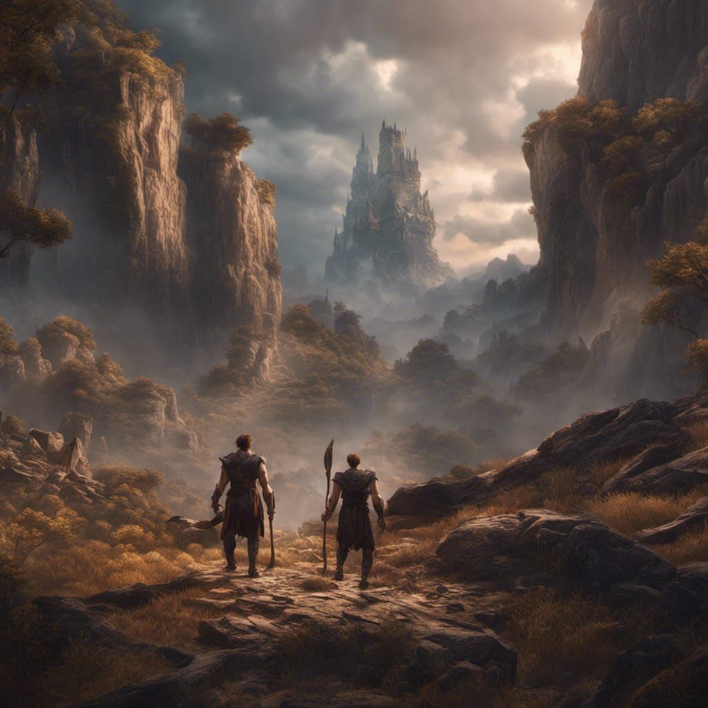 Cain and Abel: Detailed Matte Painting