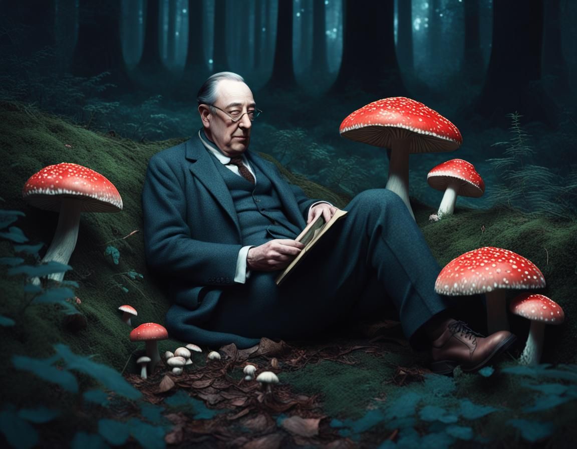 Dreamy Forest Scene in Pre-Raphaelite Style