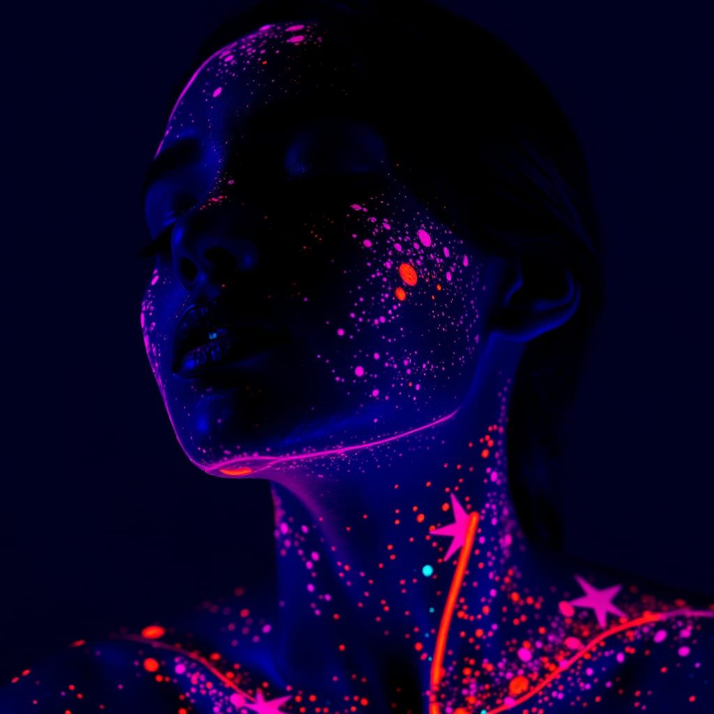 Neon Woman in Cyberpunk Style