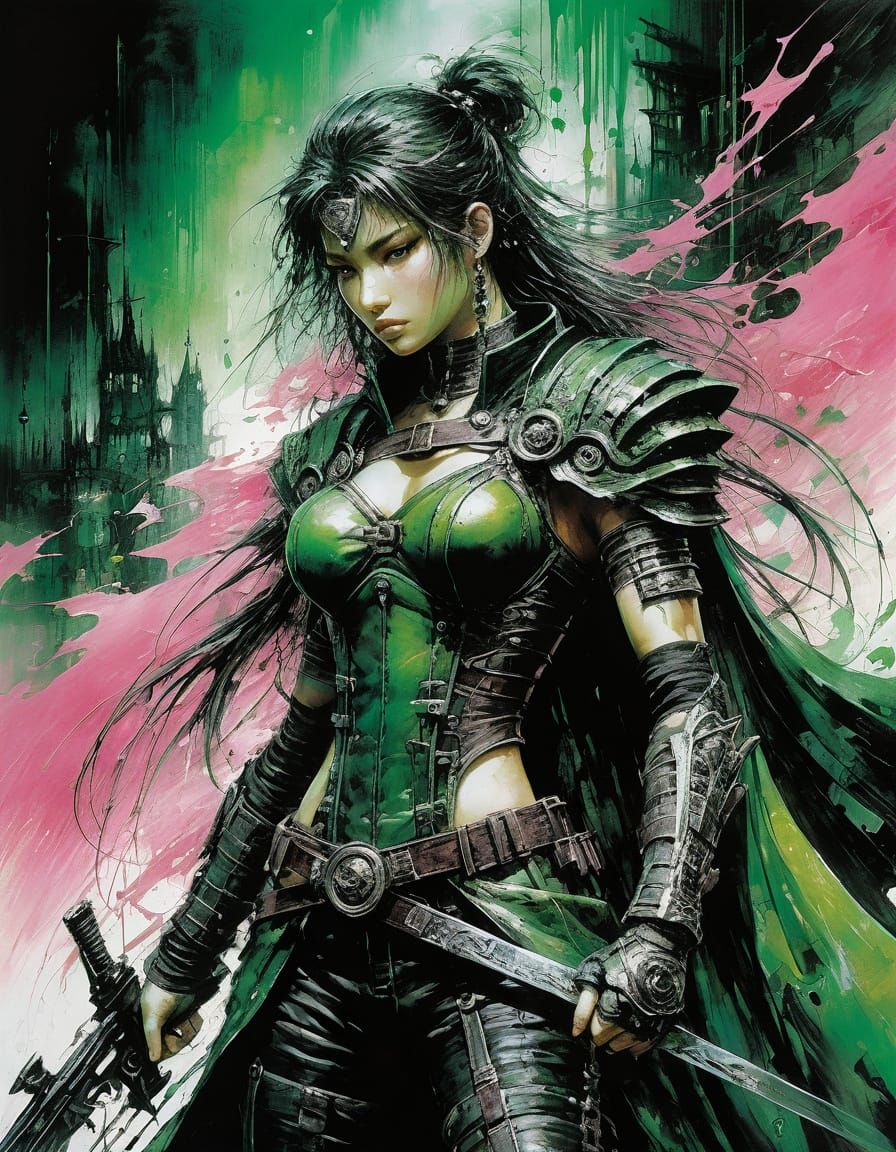 Abstract Art with Complementary Colors in Fine Detail