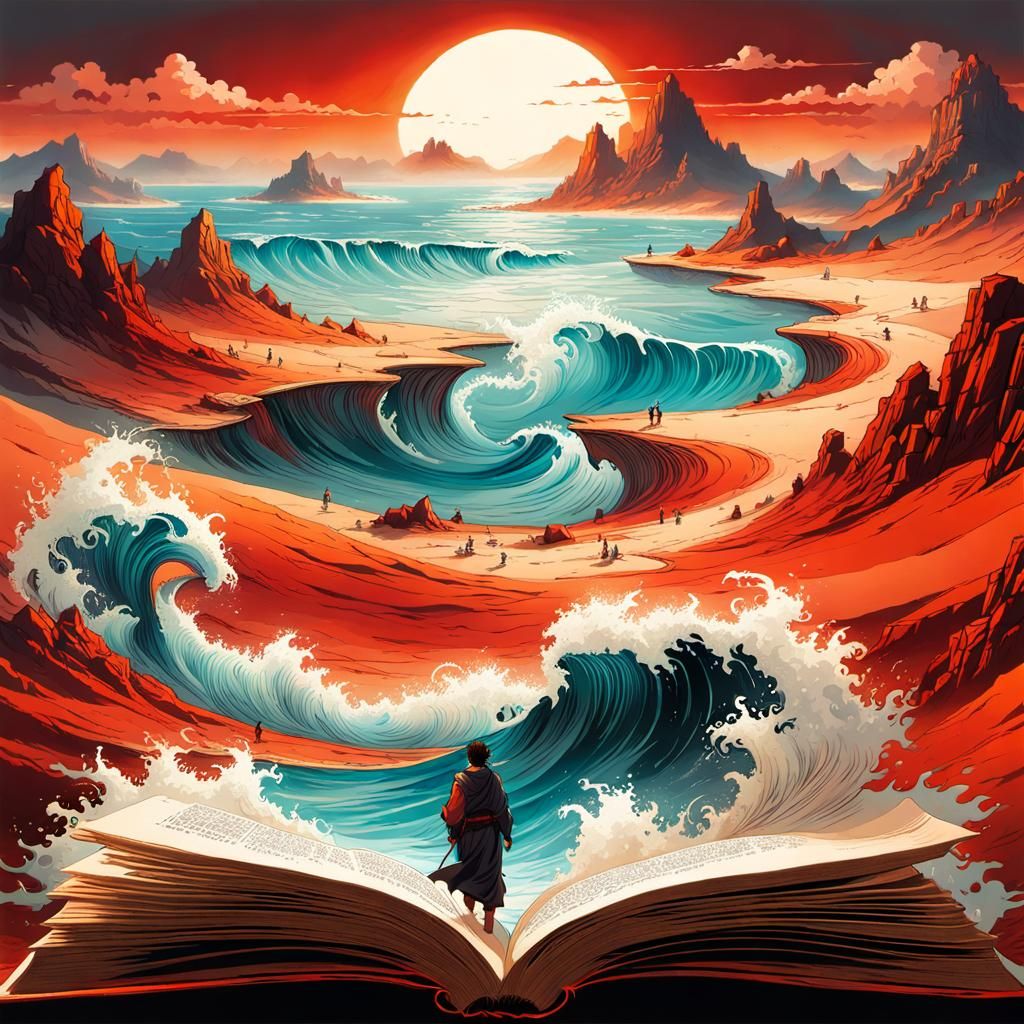 Fantasy Water World Emerges from Desert Book