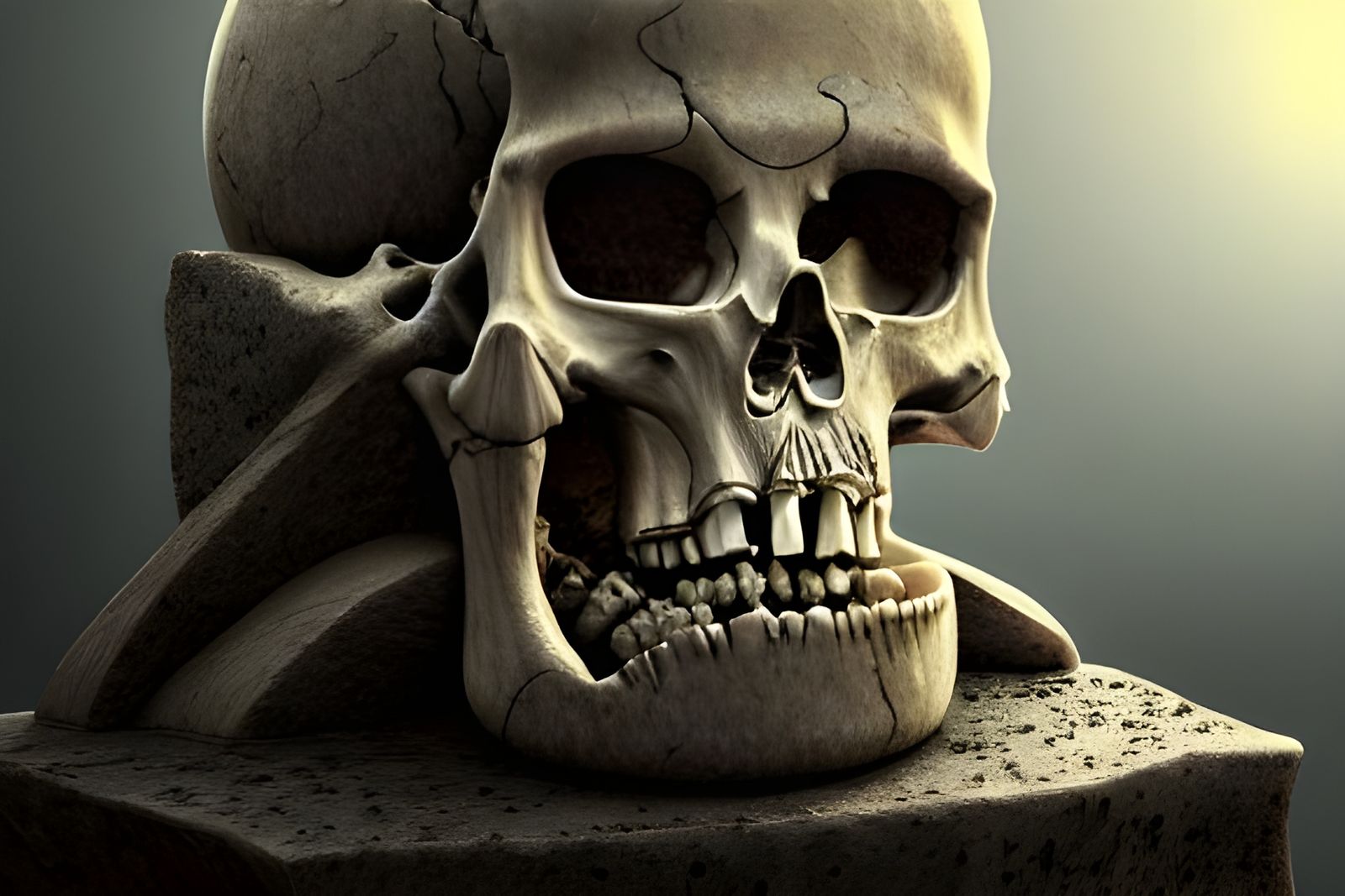 Stone Altar of Personified Concepts: Digital Concept Art