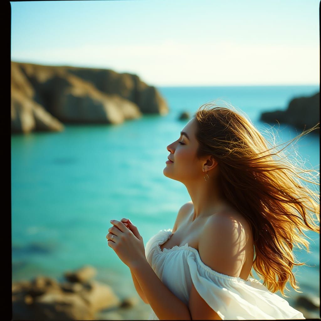 Dreamy Turquoise Optimism in Cinematic Style