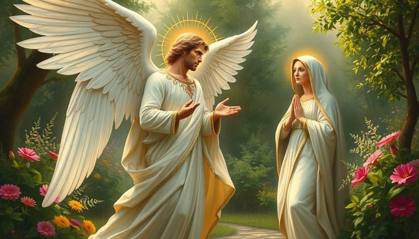 Angel Discloses Jesus to Mary in Heavenly Conversation
