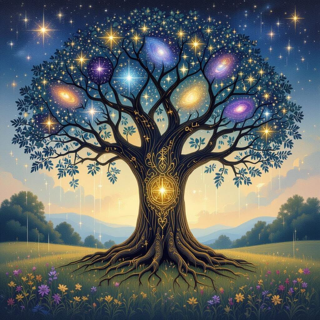 Cosmic Tree of Stardust and Galaxies