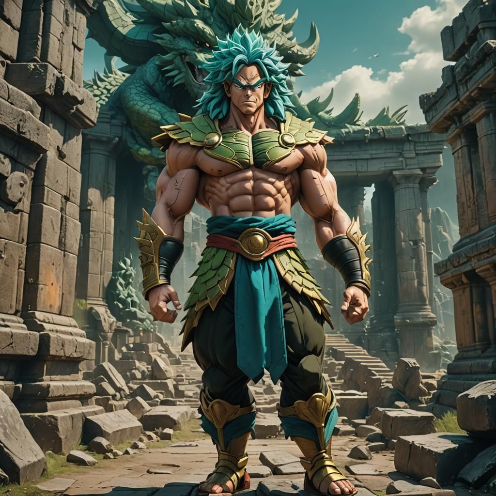 Hyper-Realistic Broly in Dragon Ball Ruins