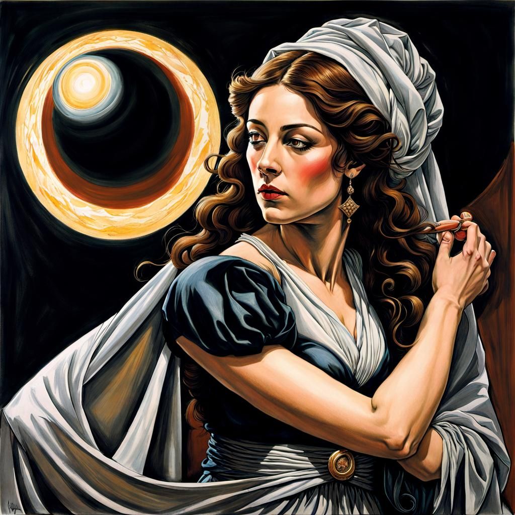 Mystical Fortune Teller Manifesting Desire in Renaissance St...