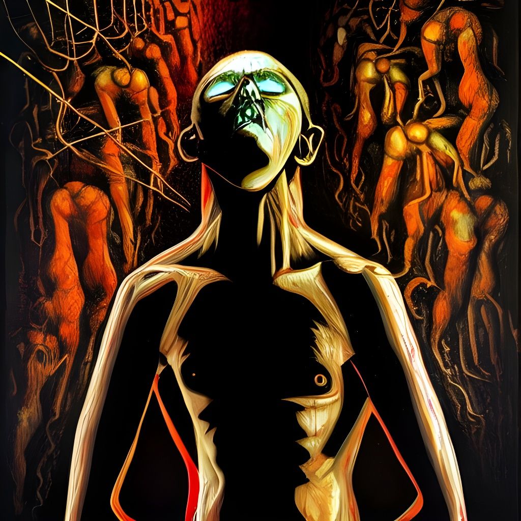 Ominous World in Neo-Expressionist Style