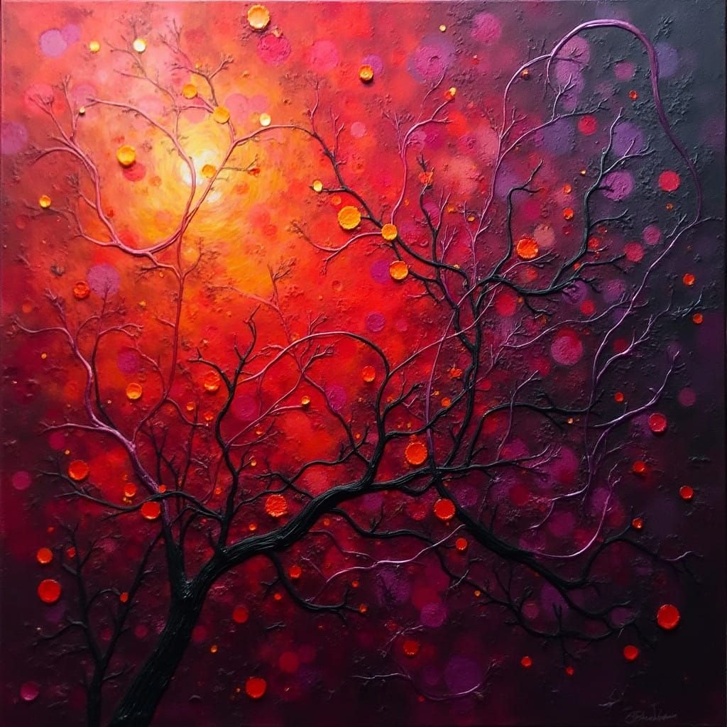 Vibrant Symphony Painting in Rich Colors