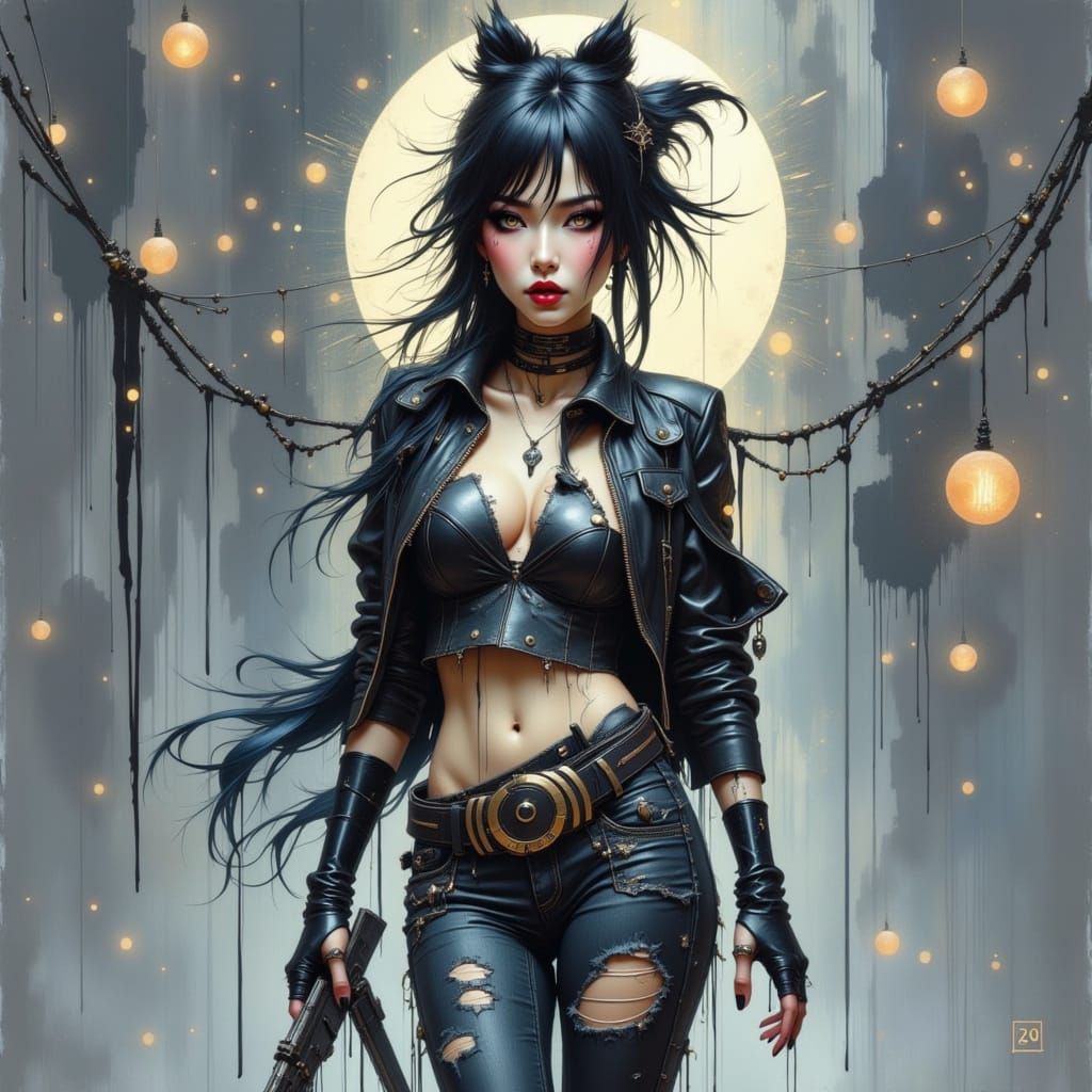 Mysterious Punk in Ancient Gold Accents