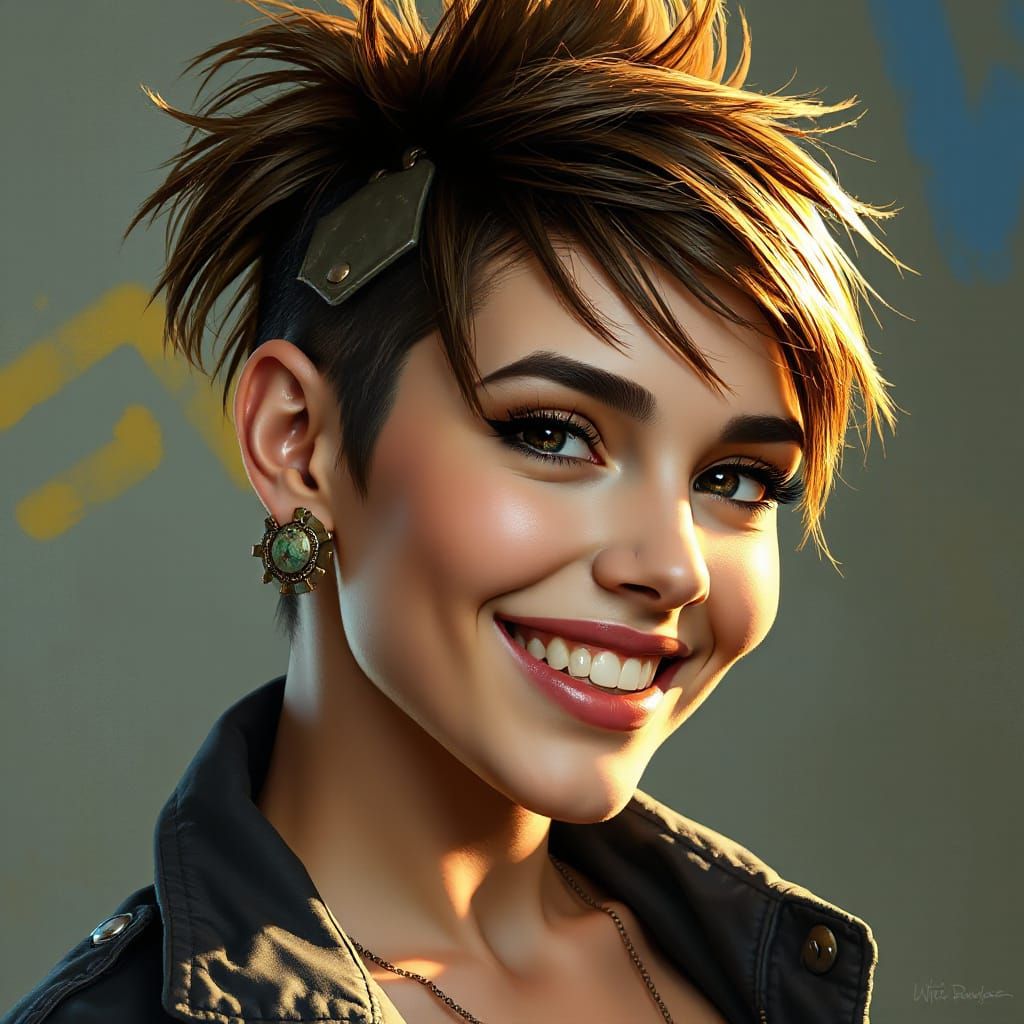 Surreal Punk Goddess in Walt Disney Style