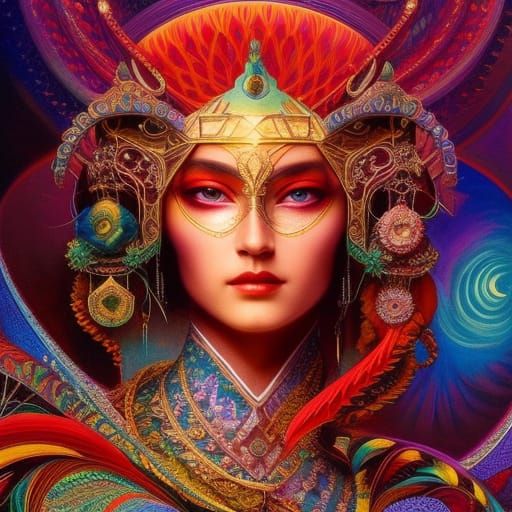 Higgs Boson Particle in Art Nouveau Style