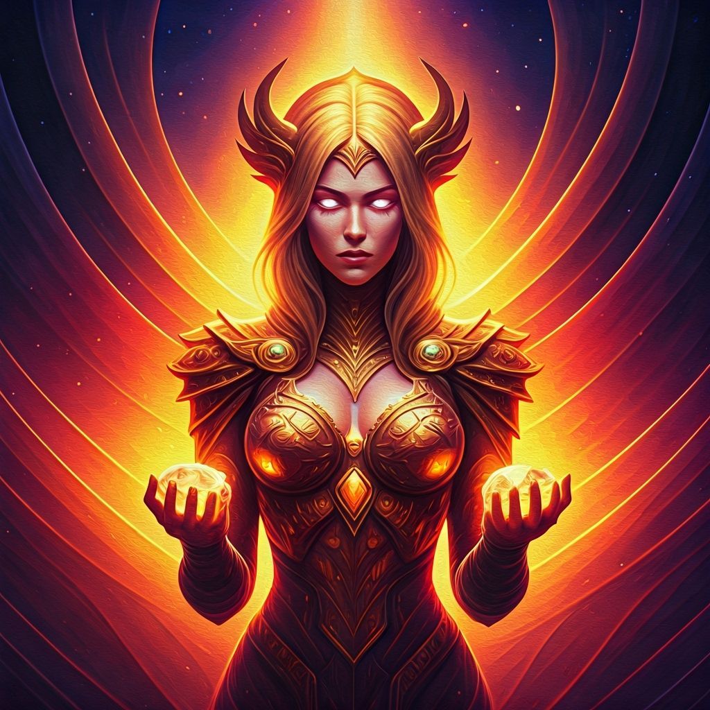 Opulent Divine Goddess Warrior of Heroics