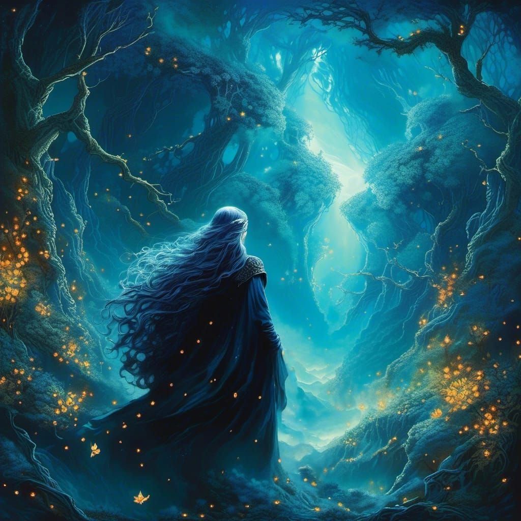 Druid in Enchanted Forest Concept Art