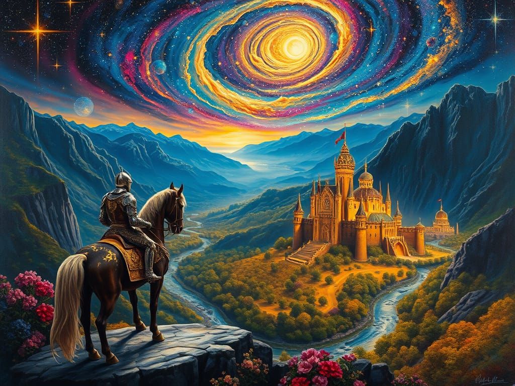 Epic Impasto Oil Painting of a Knight in Shining Armor