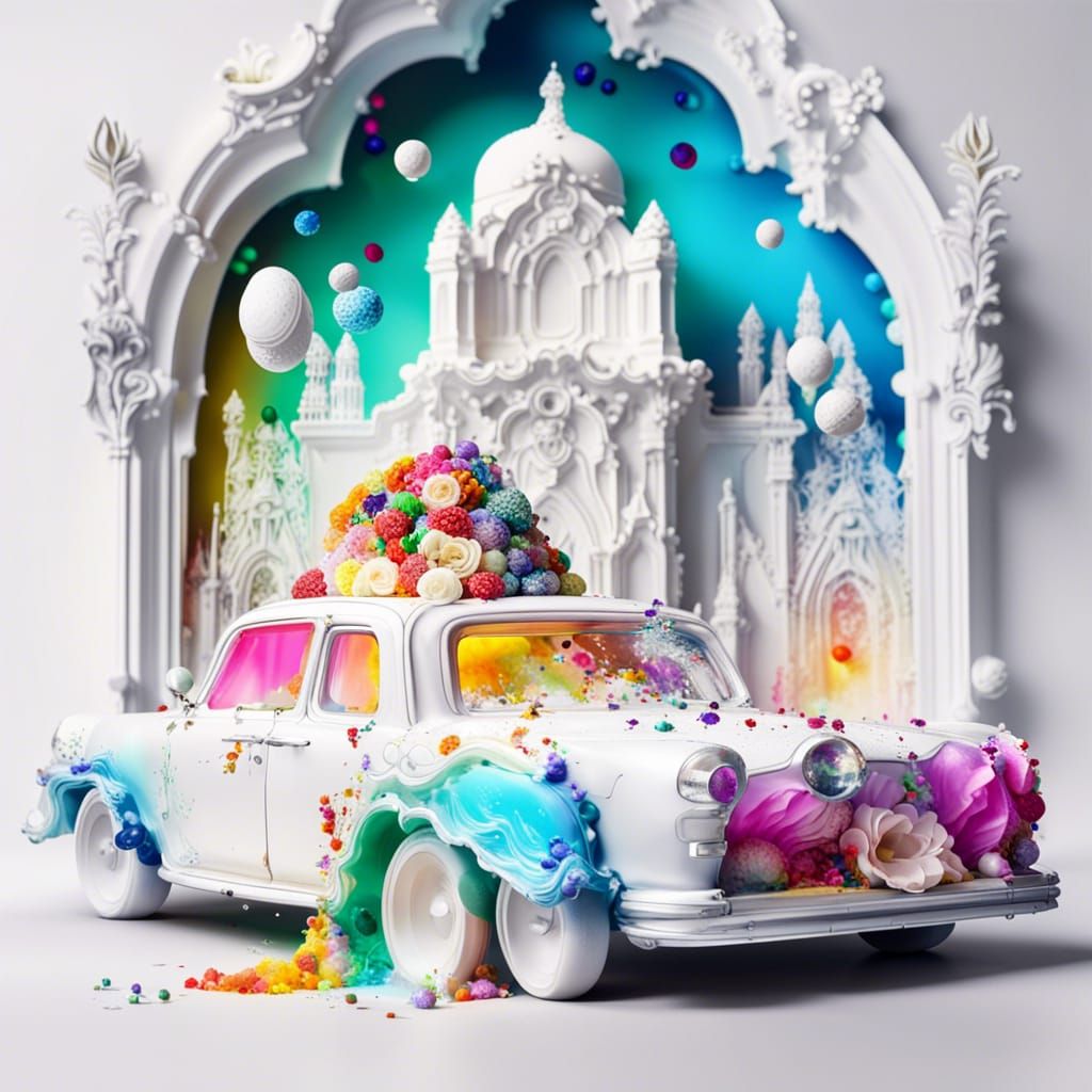 Surreal Wedding Cake in Rococo Style