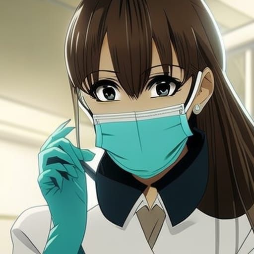 Scary Dentist in Anime Key Visual Style