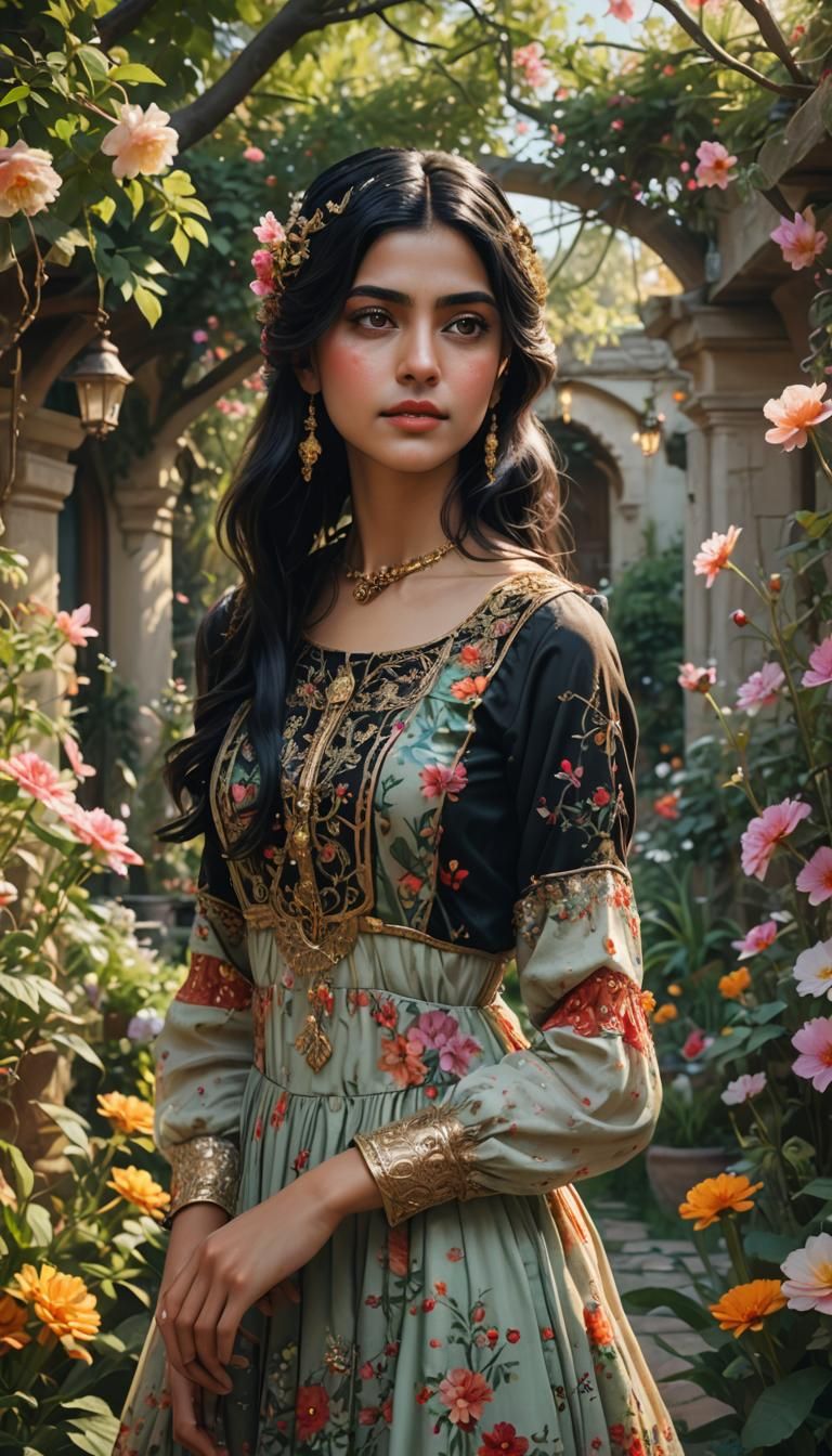 Anya Chalotra Close-up Portrait in Pakistani Dress