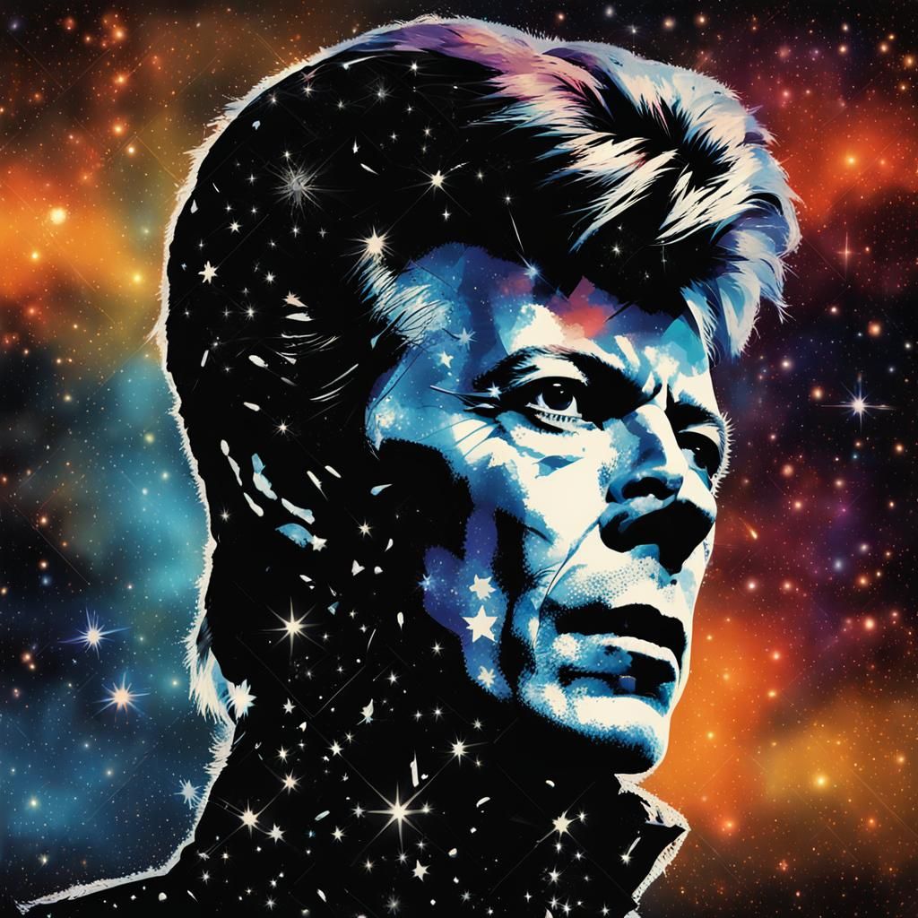 David Bowie Double Exposure: Ziggy Stardust in Space