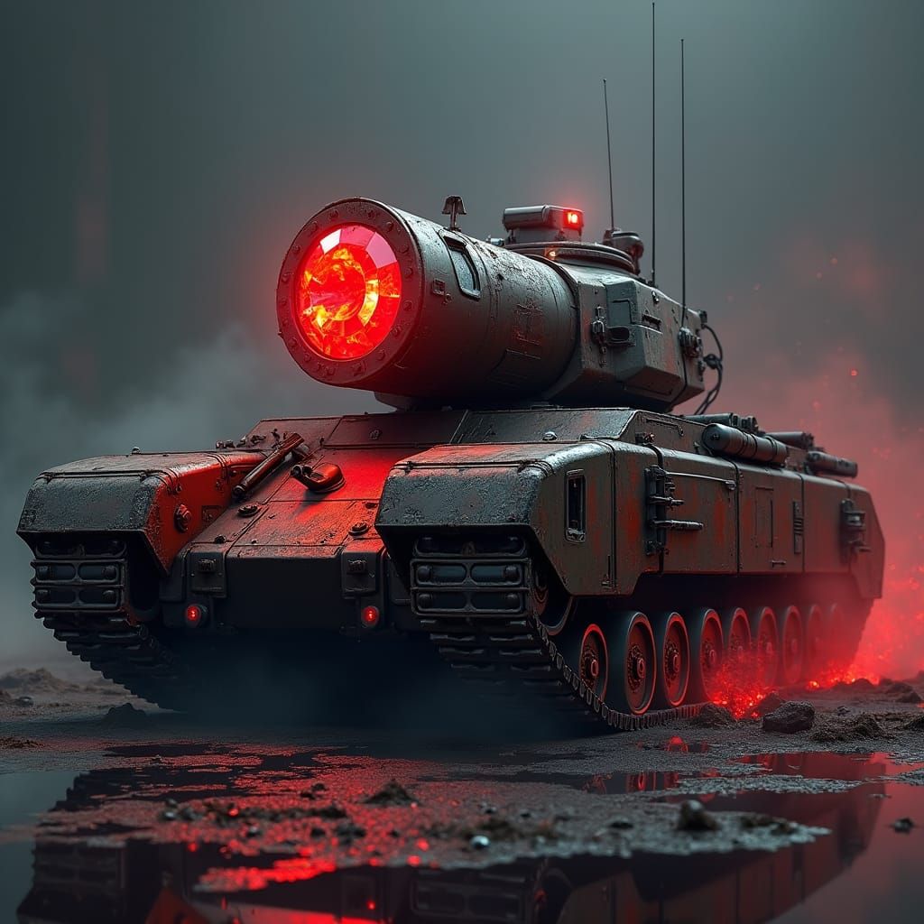 Ruby Tank Fusion in Dystopian Future Style