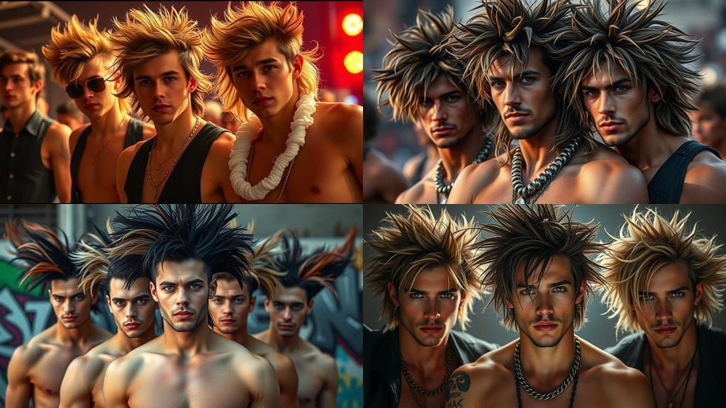 Muscular Men in Sigue Sigue Sputnik Style