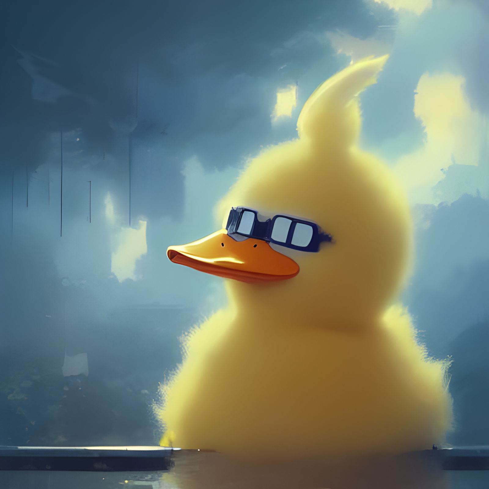 Cute Duck Inspired by Studio Ghibli and Anime