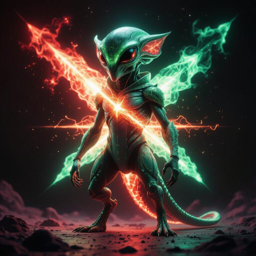 Alien Creature NFT with Glowing Gamma Rays