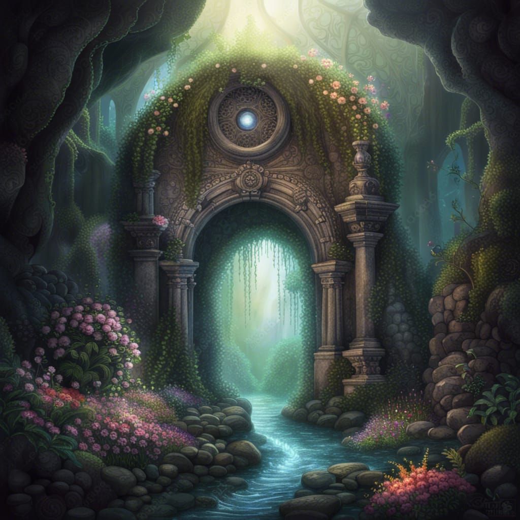 Magical Glowing Portal to Another World