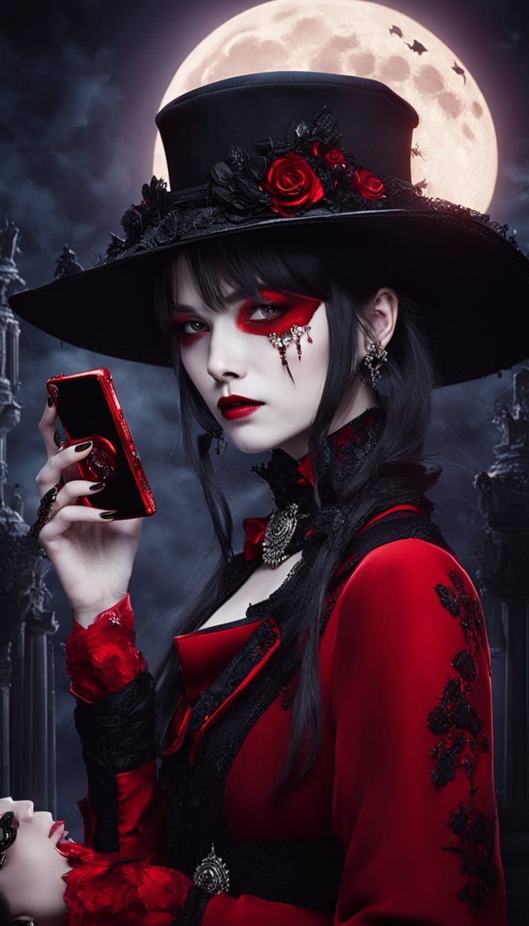 Fashion Vampire in Dark Academia Style