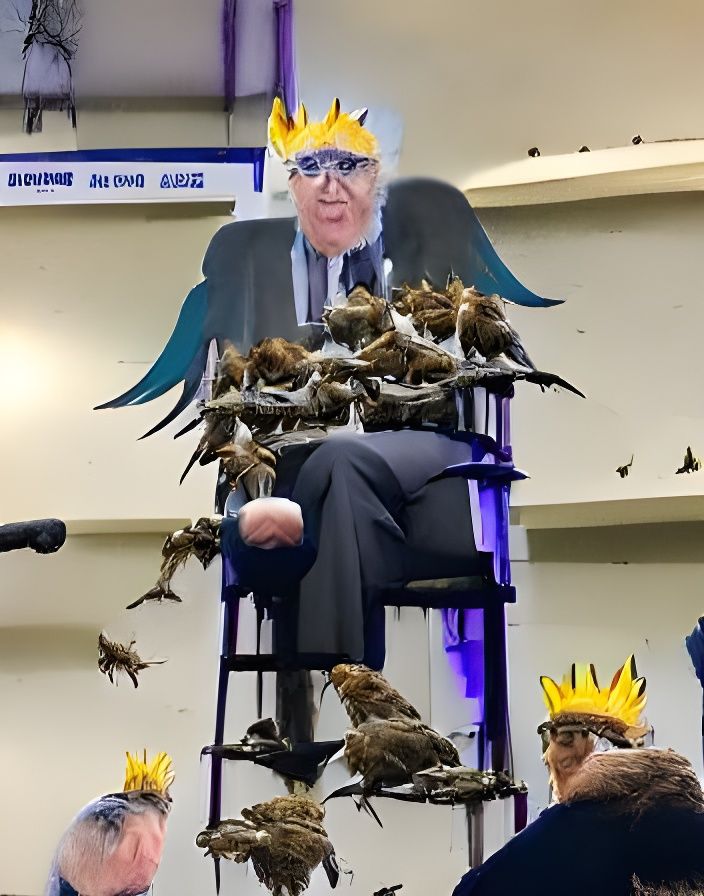 Bernie Sanders with Bird: A Digital Portrait