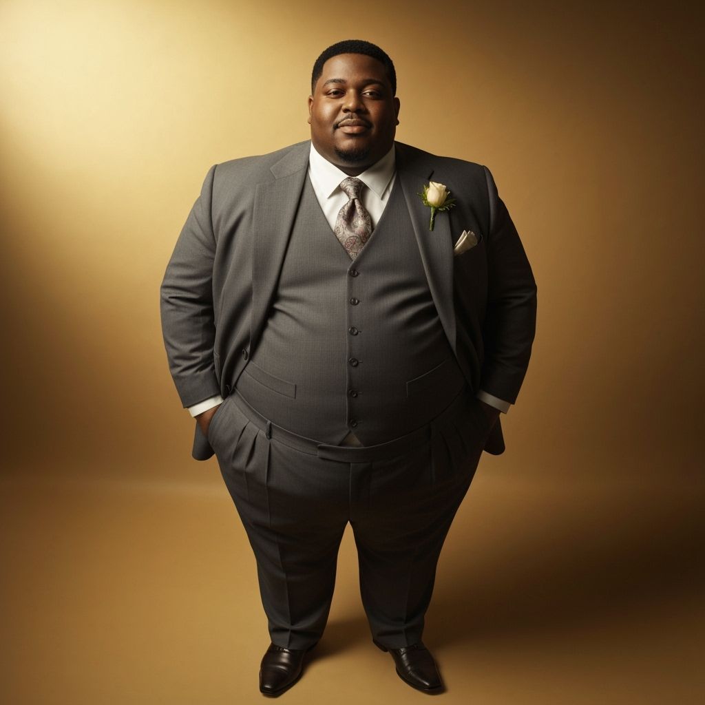 Confident Man in Suit: A Portrait in Rembrandt Style