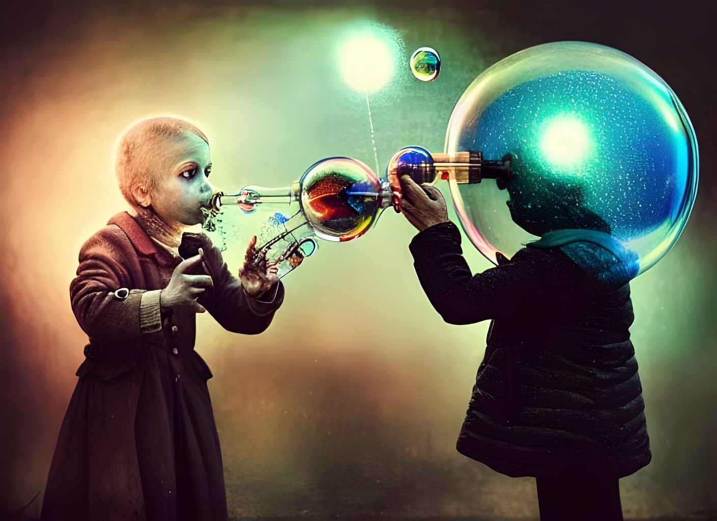 Bubble Blower Machine in Paranormalpunk Style