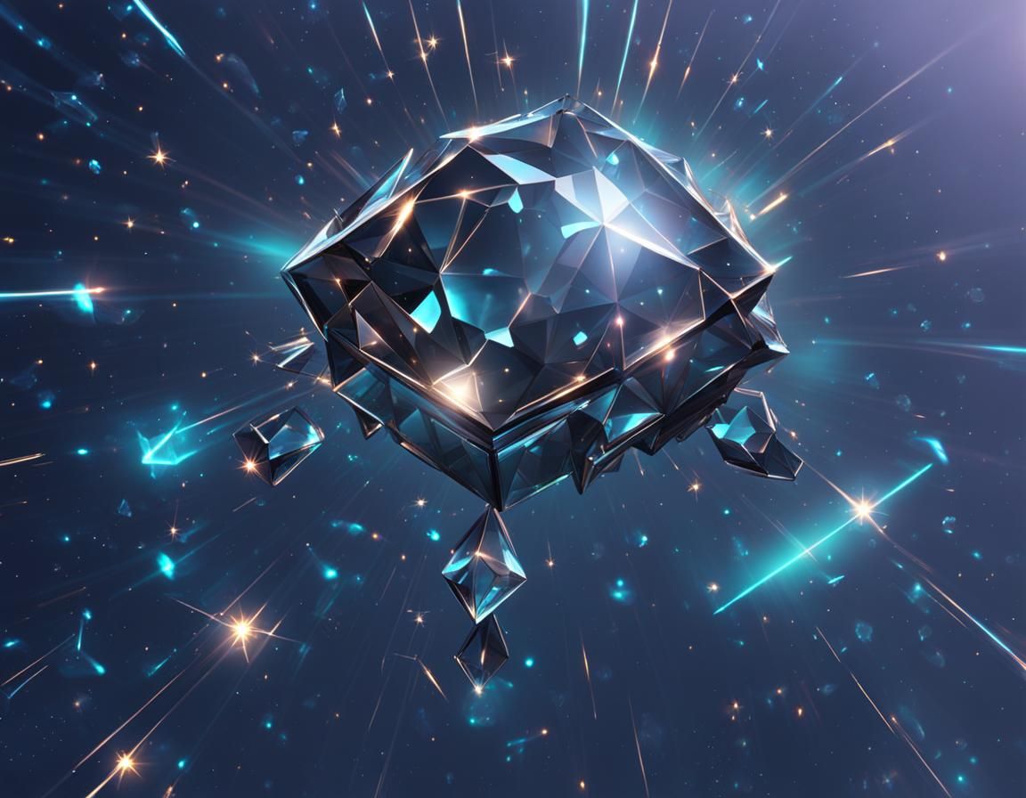 Ethereal Gem Radiates Neon Light in the Sky