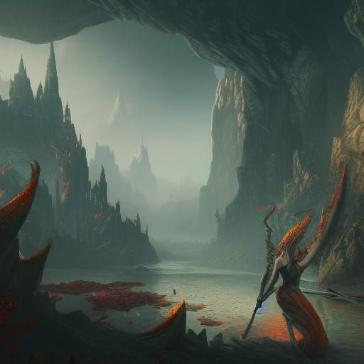 Fantastical Strong Women: Detailed Matte Painting
