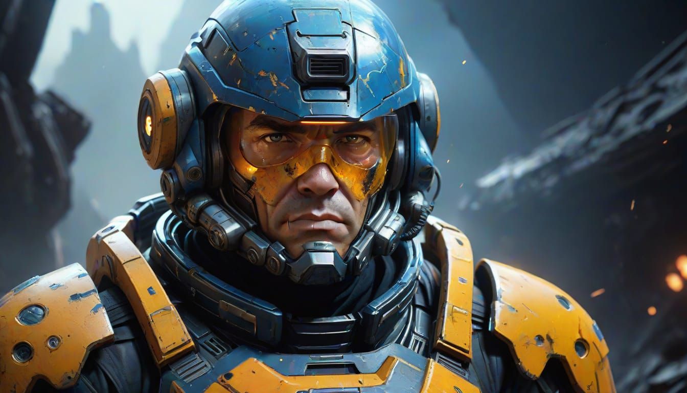 Cyber Warfare Commander in Hyper-Realistic Style