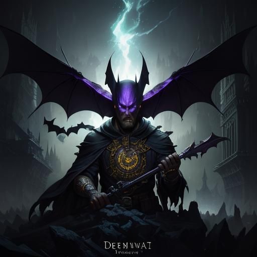 Bat Wizard in Dark Fantasy Style