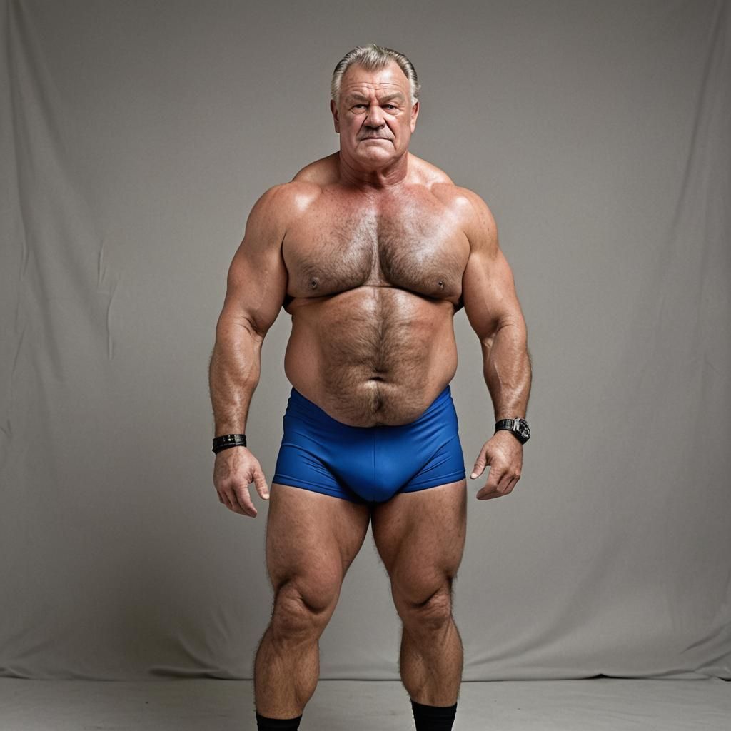 Confident Dutch Wrestler Poses in the Ring