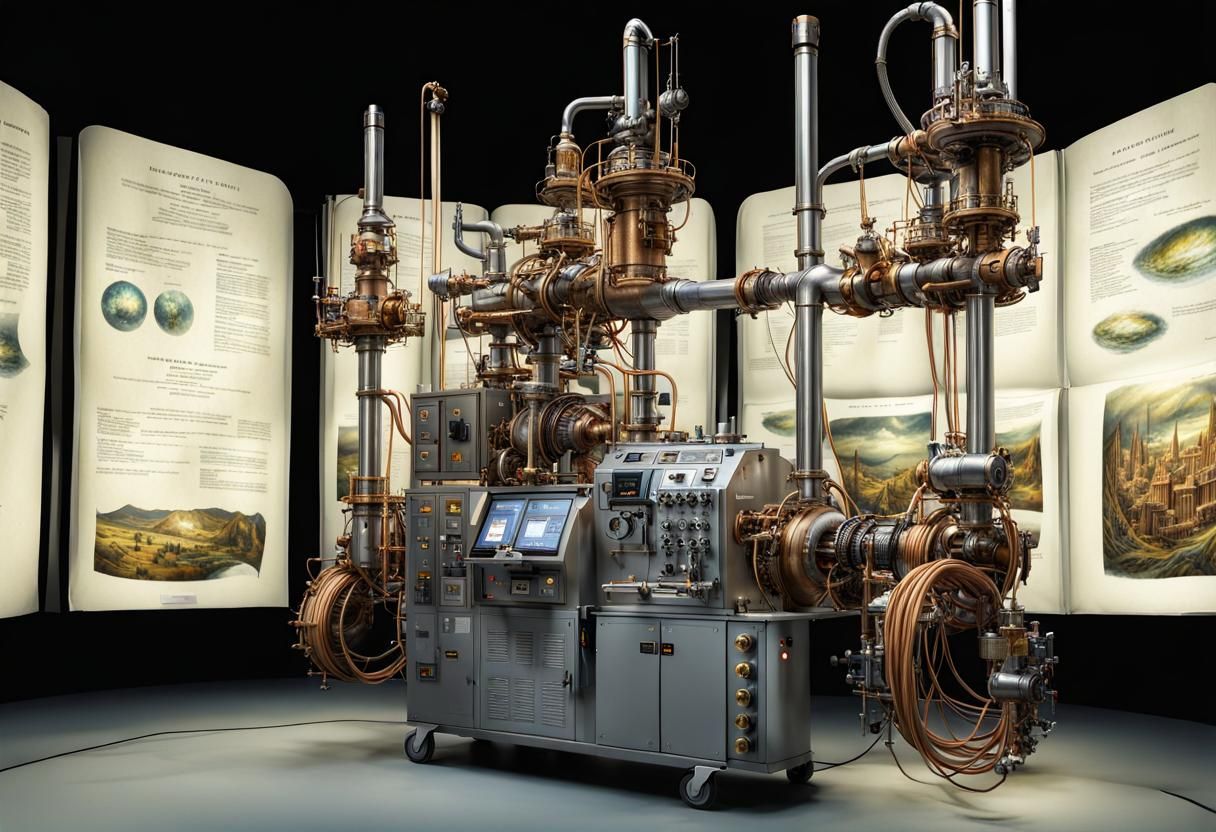 Ethereal Complex Machines with Magical Realism Elements