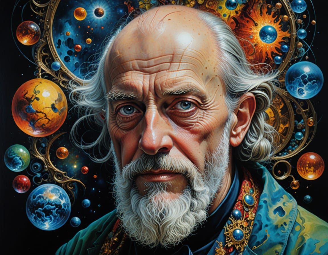 Ethereal Portrait of an Artist in Imperial Colors