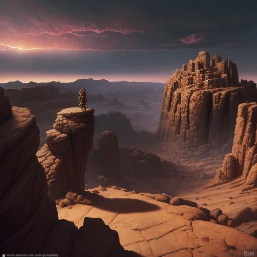 Barbarian King in Desert Splendor