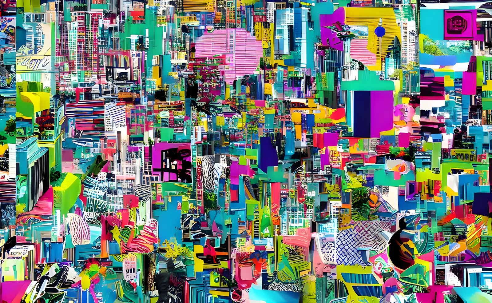 Vaporwave Doodle Collage