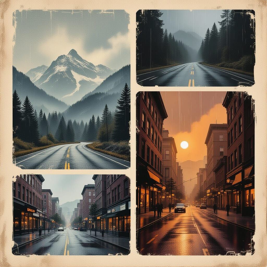 Gritty Vintage Film Photo with Nostalgic Warm Tones