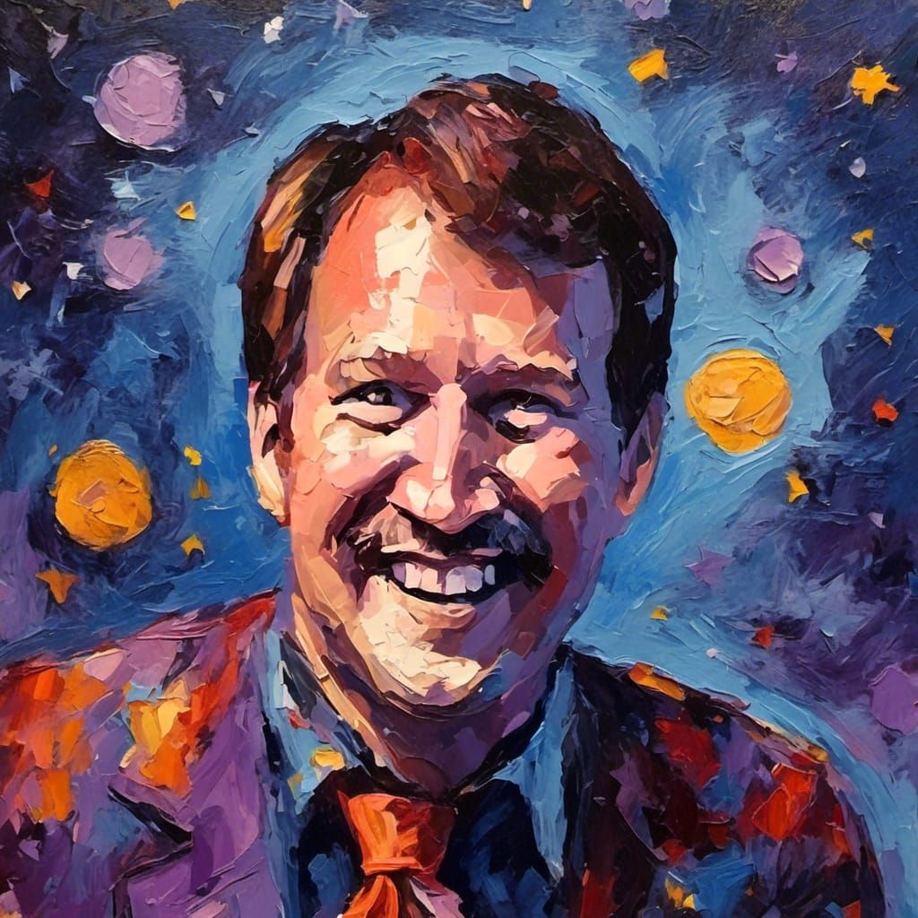 Celestial Portrait in Picasso-Inspired Cubist Style