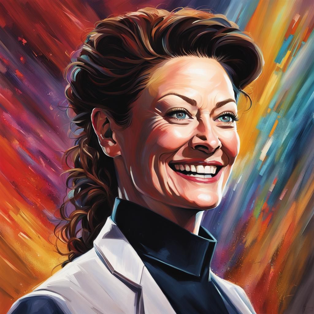 Intricately Detailed Portrait of Woman with Sly Smile