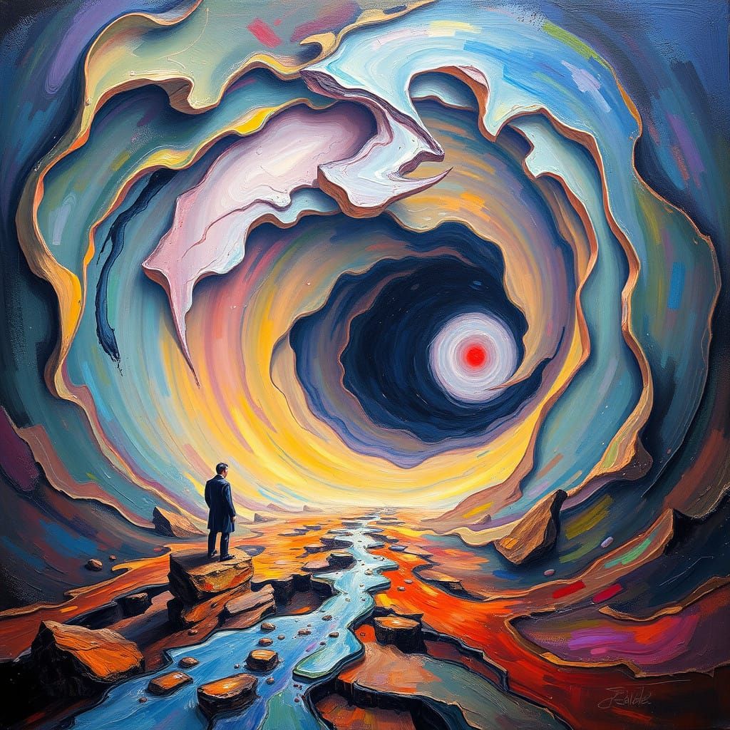 Ethereal Vortex Swallows the Soul in a Dreamlike Abstraction