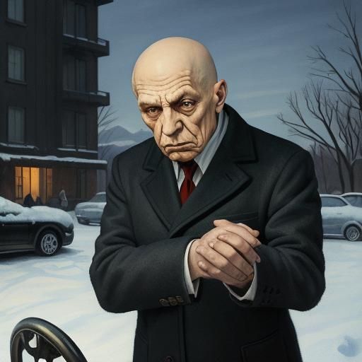 American Choice: A Symbolic Scene in Cubist Style