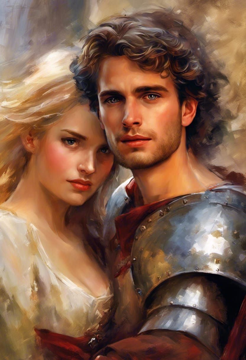 Romance novel cover: "The Knight "